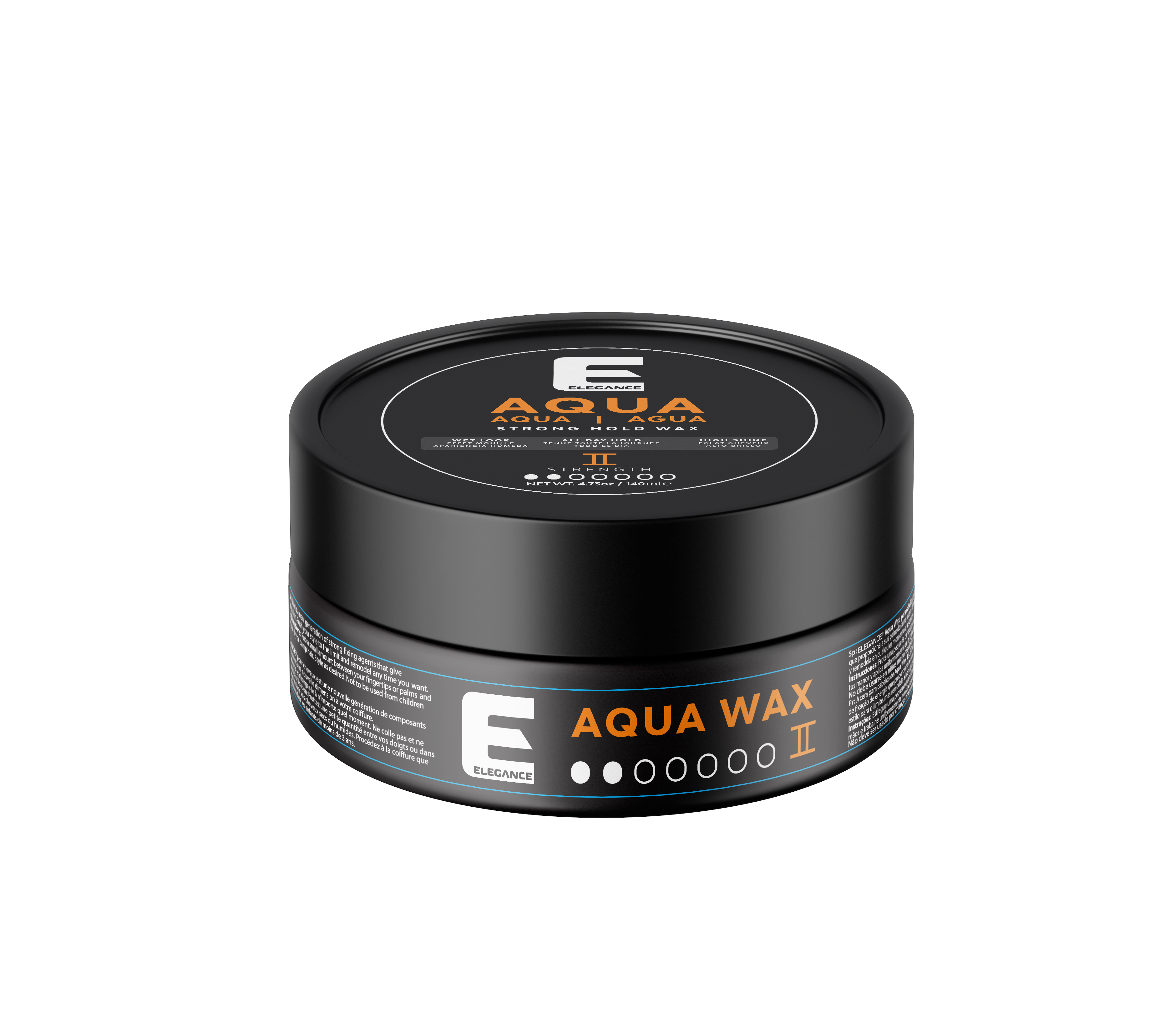Elegance USA Aqua Wax styling barber container 4.73oz 140 ml orange 100-257