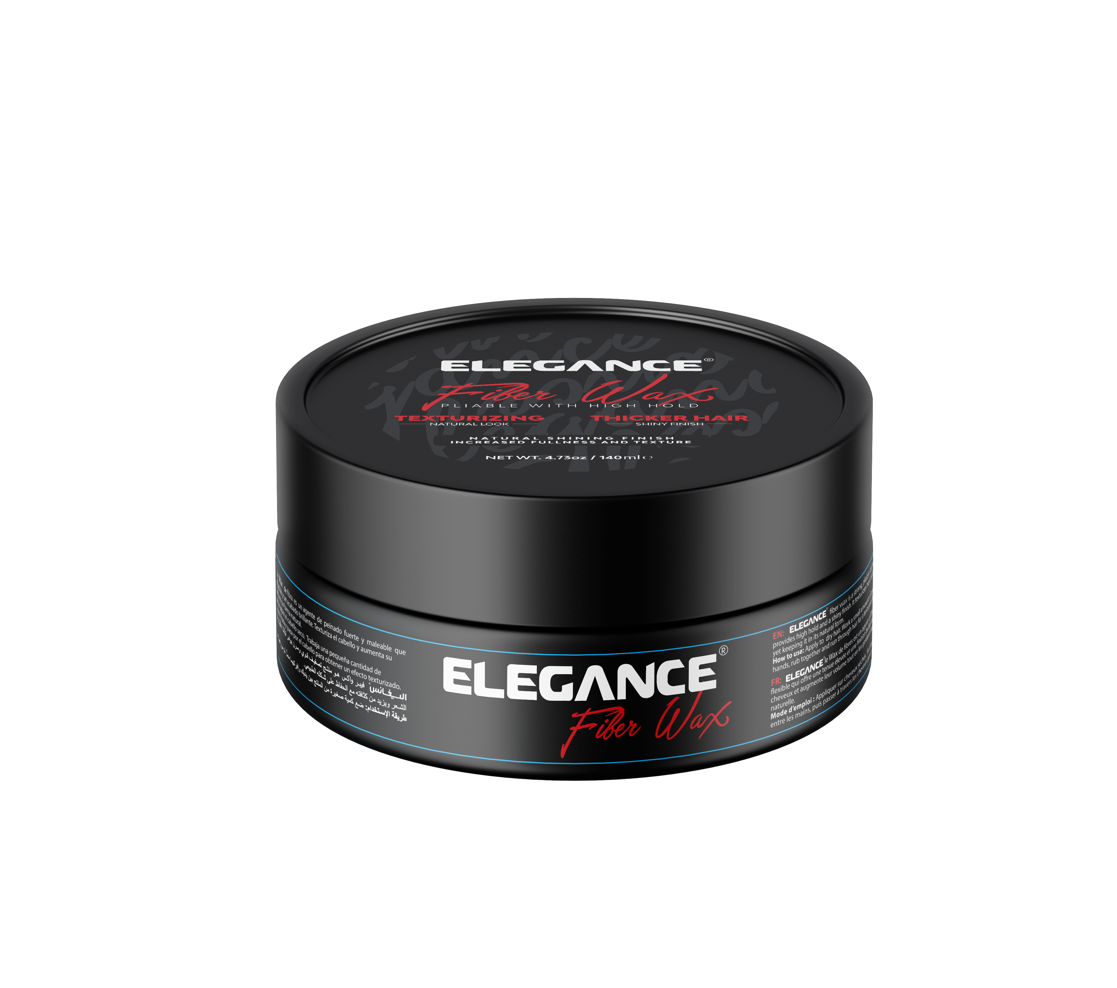 Elegance USA Hair Fiber Wax Hair Styling Products 140 ml 4.73 oz black red container clear 100-256