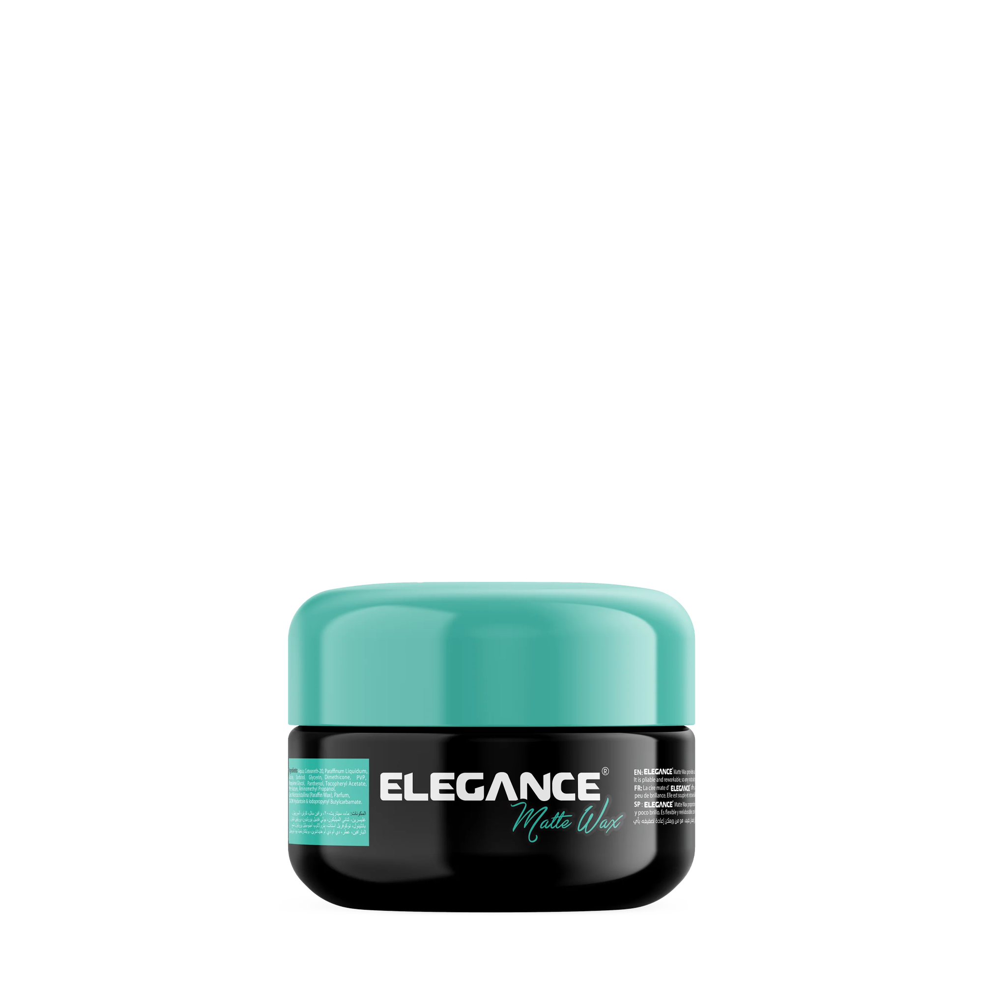 Elegance USA Matte Wax Hair Styling Products 3.38 oz 100 ml turquoise container 100-244