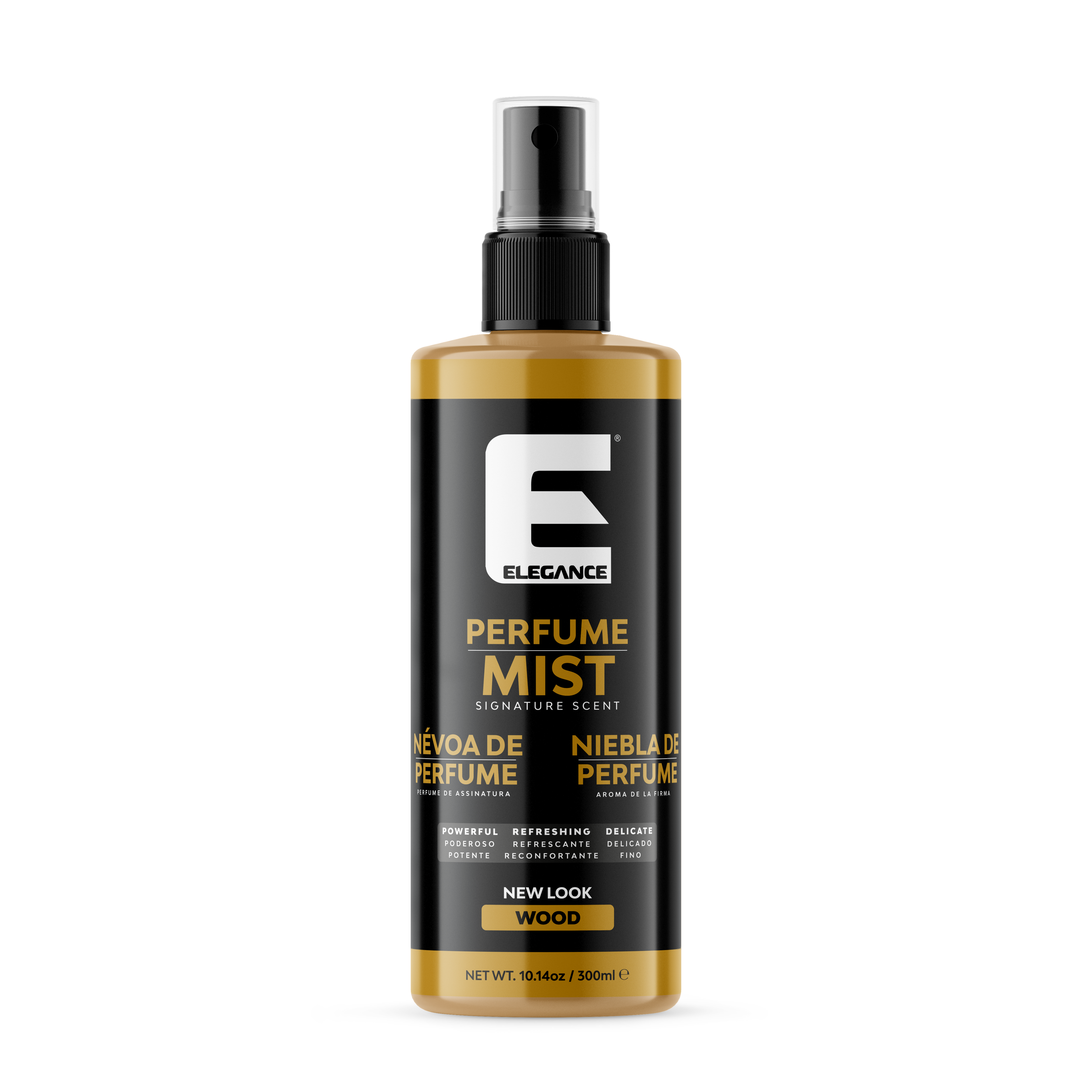 Elegance USA Perfume Mist Barber Wood shaving fragrance 10.14oz 300 ml brown bottle powerful refreshing delicate 200-1439