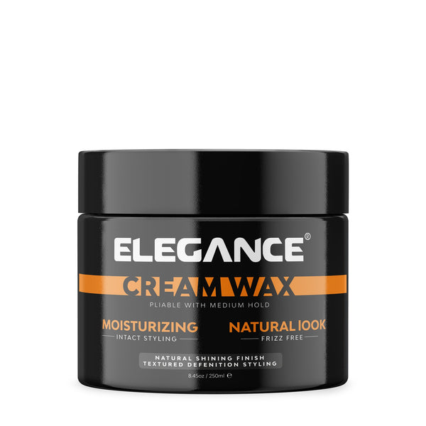 Elegance USA Hair - Hair Cream wax 8.45 oz 250 ml Moisturizing Natural look Natural Shining finish Orange Pot 100-233