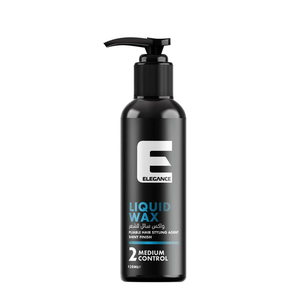 Elegance USA Hair Liquid Wax 4.06 oz 120 ml Shiny finish 2 medium control Blue Dispenser 100-229