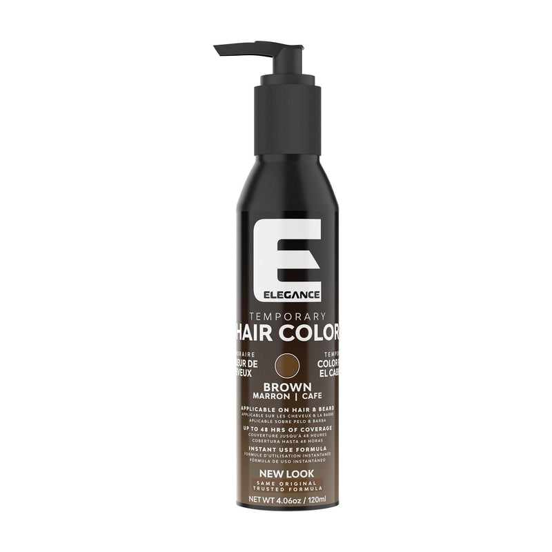 Elegance USA Color Temporary Hair Color 4.06 oz 120 ml highlight & cover instant use formula Brown Dispenser 150-1701