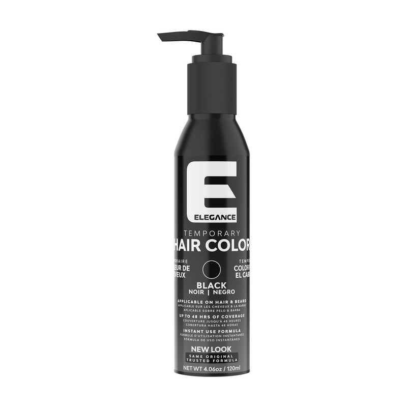 Elegance USA Color Temporary Hair Color 4.06 oz 120 ml highlight & cover instant use formula Black Dispenser 150-170