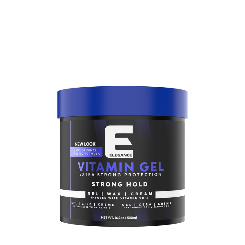 Elegance USA Hair Vitamin Gel 8.45 oz 250 ml Vitamin Pro-VB-5 Extra stong Protection Strong hold Gel Wax Cream Blue Pot 150-158
