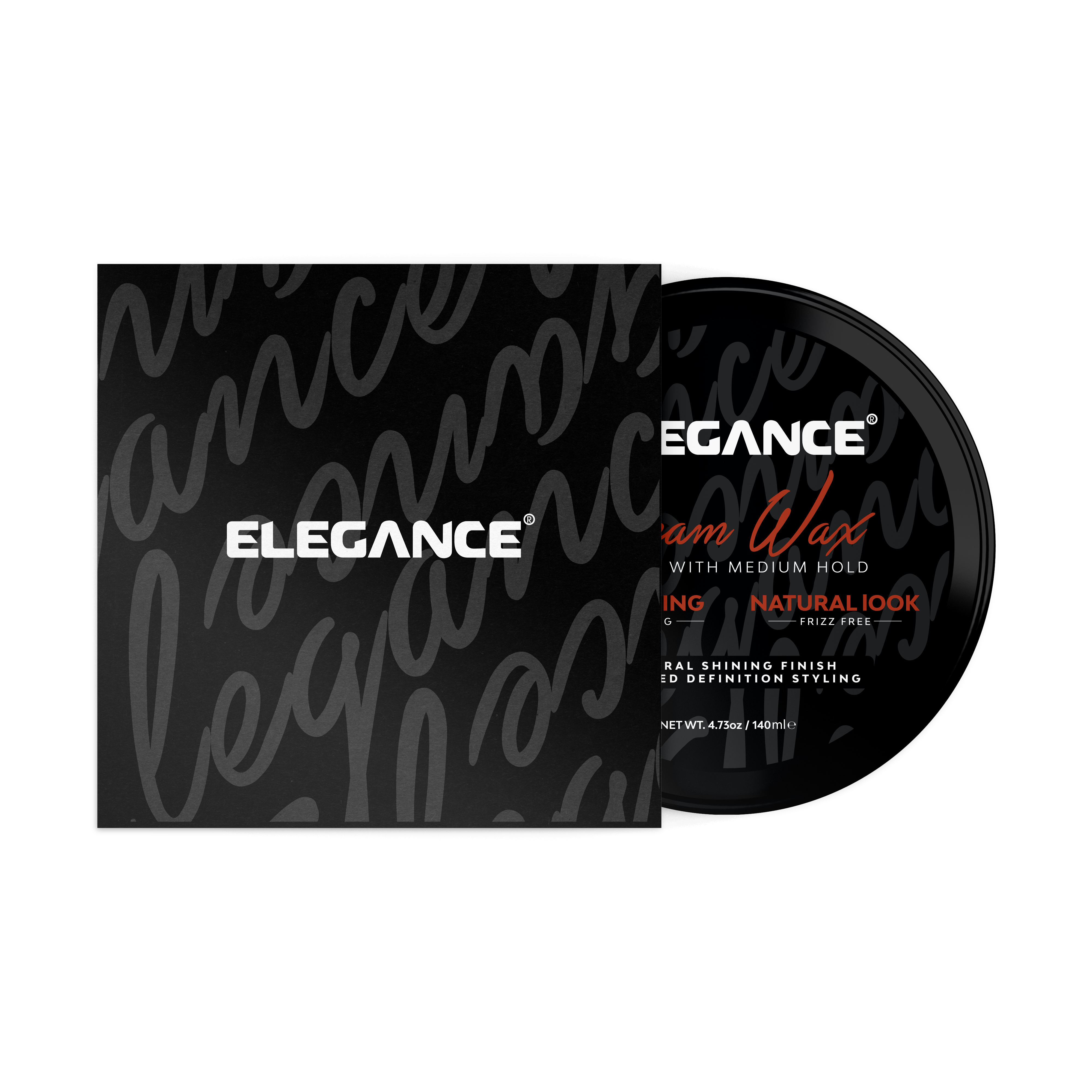 Elegance USA Hair - Hair Cream wax 4.73 oz 140 ml Moisturizing Natural look Natural Shining finish Orange small Pot 100-236 product shot box top view