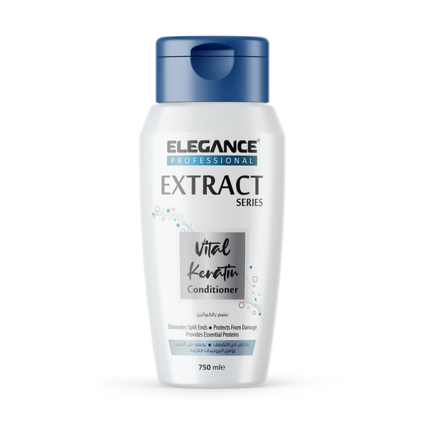 Elegance USA Hair conditioner extract series 750 ml vital keratin eliminates split ends protect from damage provides essential proteins bottle