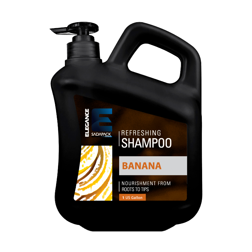 Elegance USA Hair shampoo 1 gallon 4L refreshing banana nourishing from roots to tips jug jerry can