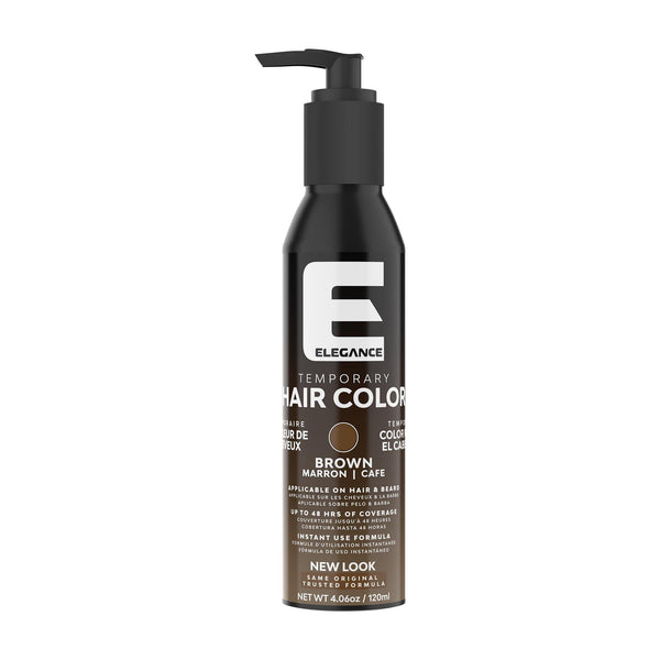 Elegance USA Color Temporary Hair Color 4.06 oz 120 ml highlight & cover instant use formula Brown Dispenser 150-170