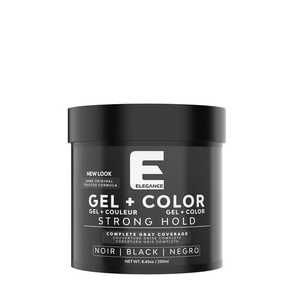 Elegance USA Color Gel + Color 8.45 oz 250 ml Strong Hold Complete gray coverage Black Pot 150-174